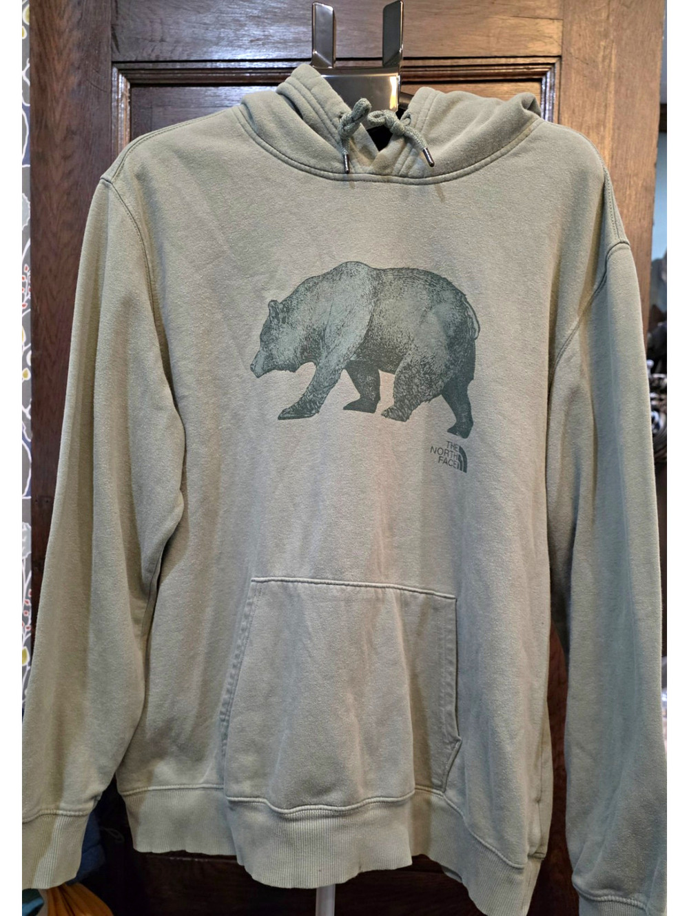 The North Face Men’s Green Bear Graphic Pullover Hoodie XL